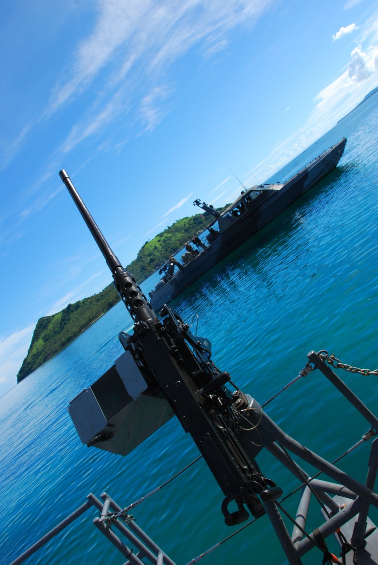 The Armed Forces of the Philippines could surely do with a few of these. The MK V, typically used for transporting Navy SEALS, cuts a striking figure off Jolo island.   